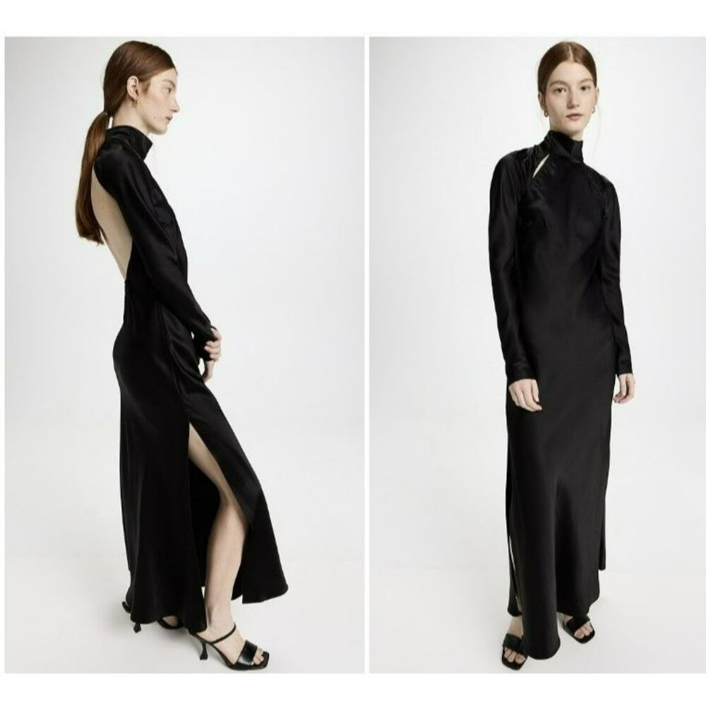 Anna October Black Audrey Maxi Dress Long Sleeve Gothic Fairy Core - Picture 11 of 11